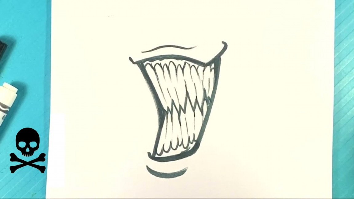 EASY How to Draw MONSTER MOUTH