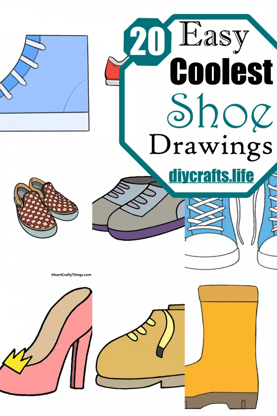 Easy Shoe Drawings With Step By Step Guide - DIY Crafts