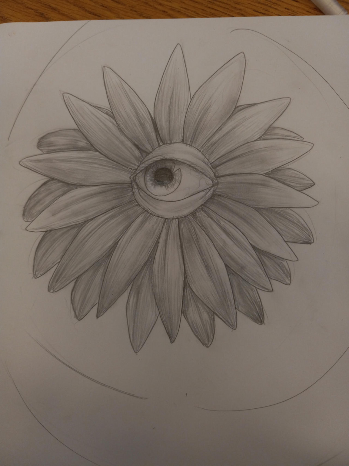 Eye flower (pencil drawing) by JayPeters on DeviantArt