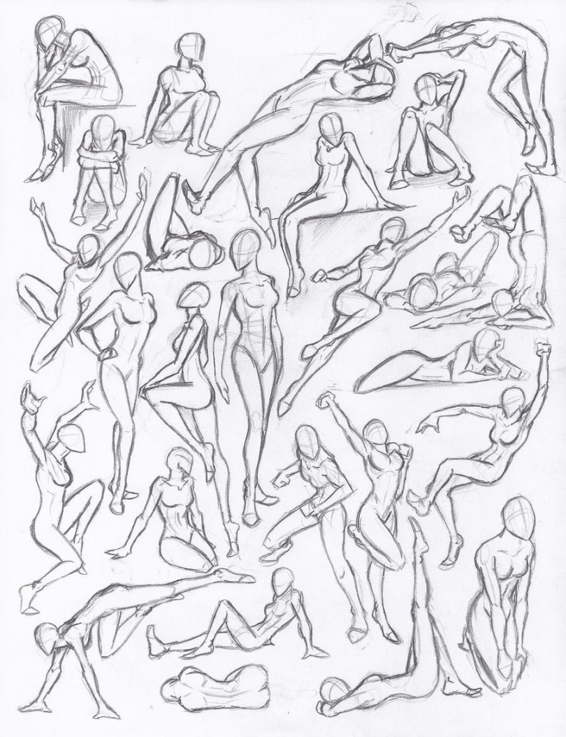 Figure drawing studies - poses by WMDiscovery on DeviantArt