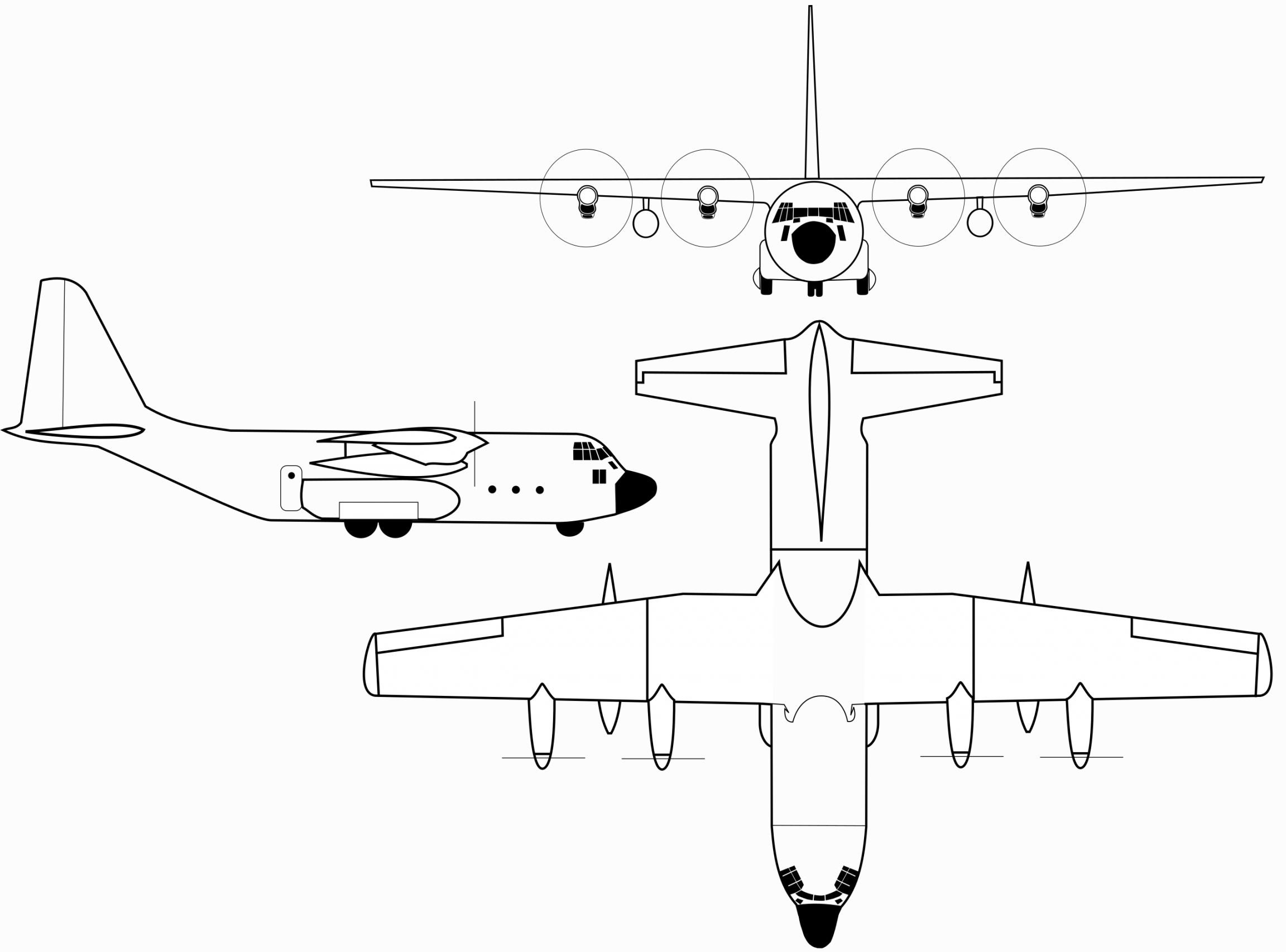 File:Lockheed C-H Hercules Line Drawing