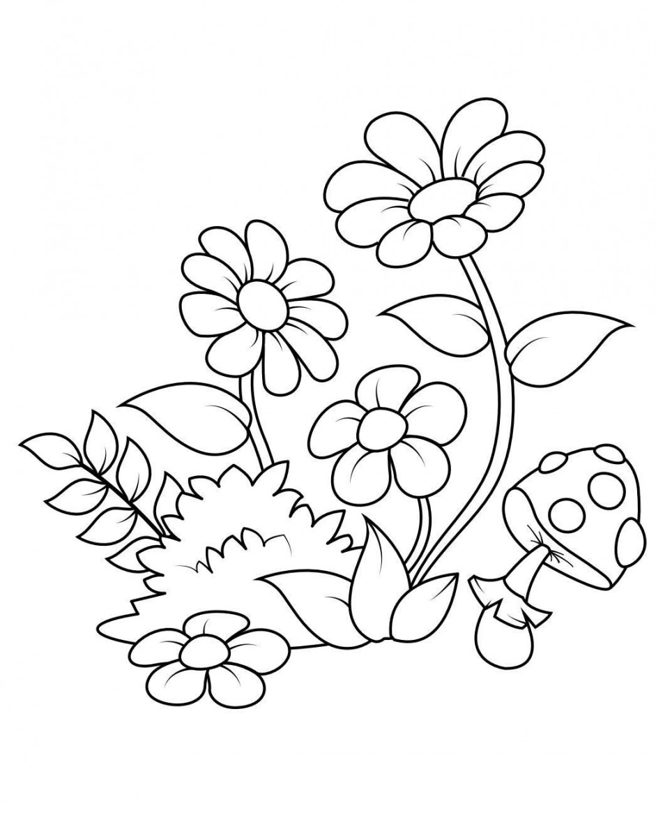 Flower Coloring Pages - Printable Coloring Book For Kids