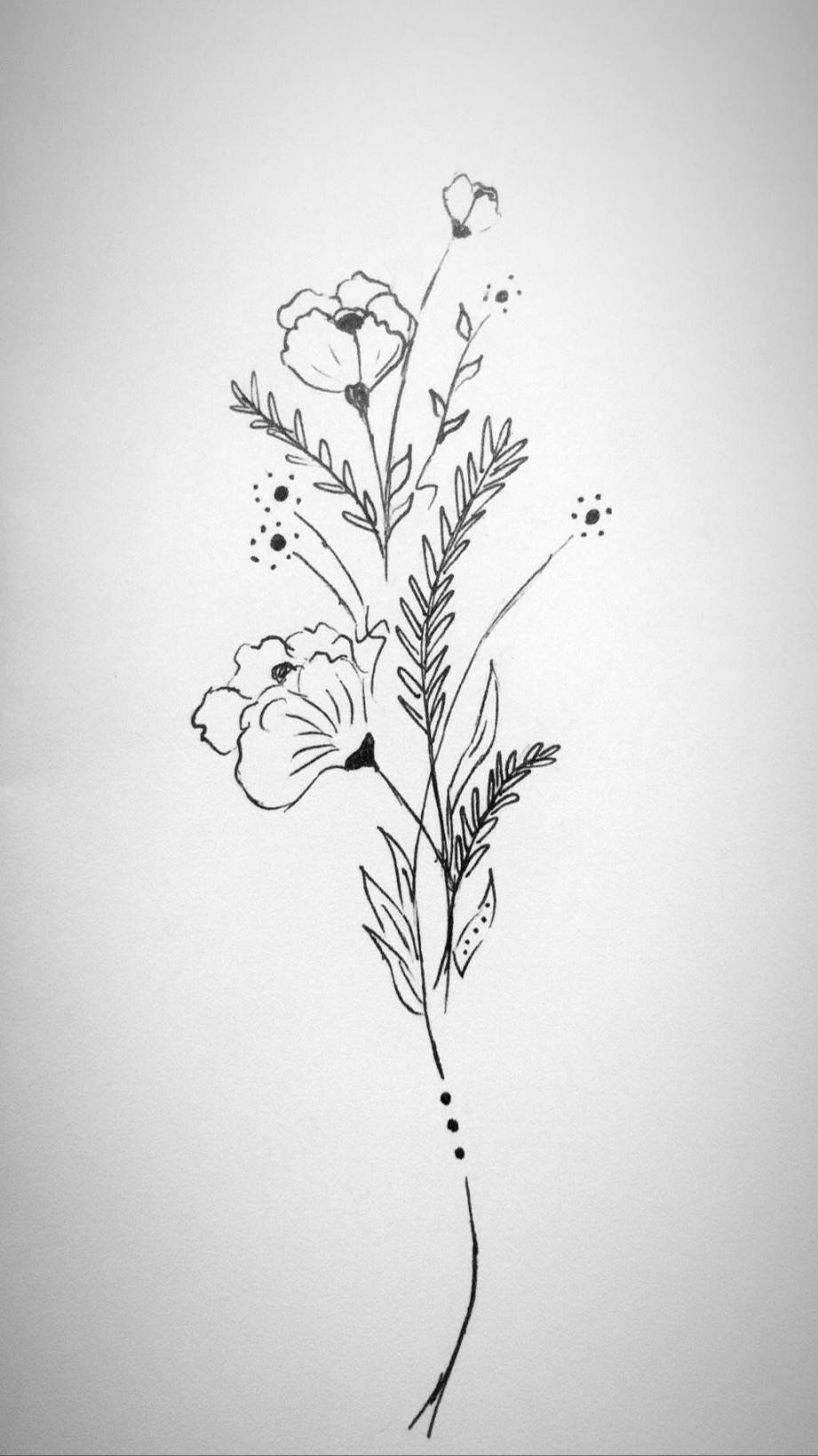 Flower drawing  Simple flower tattoo, Flower tattoo, Flower