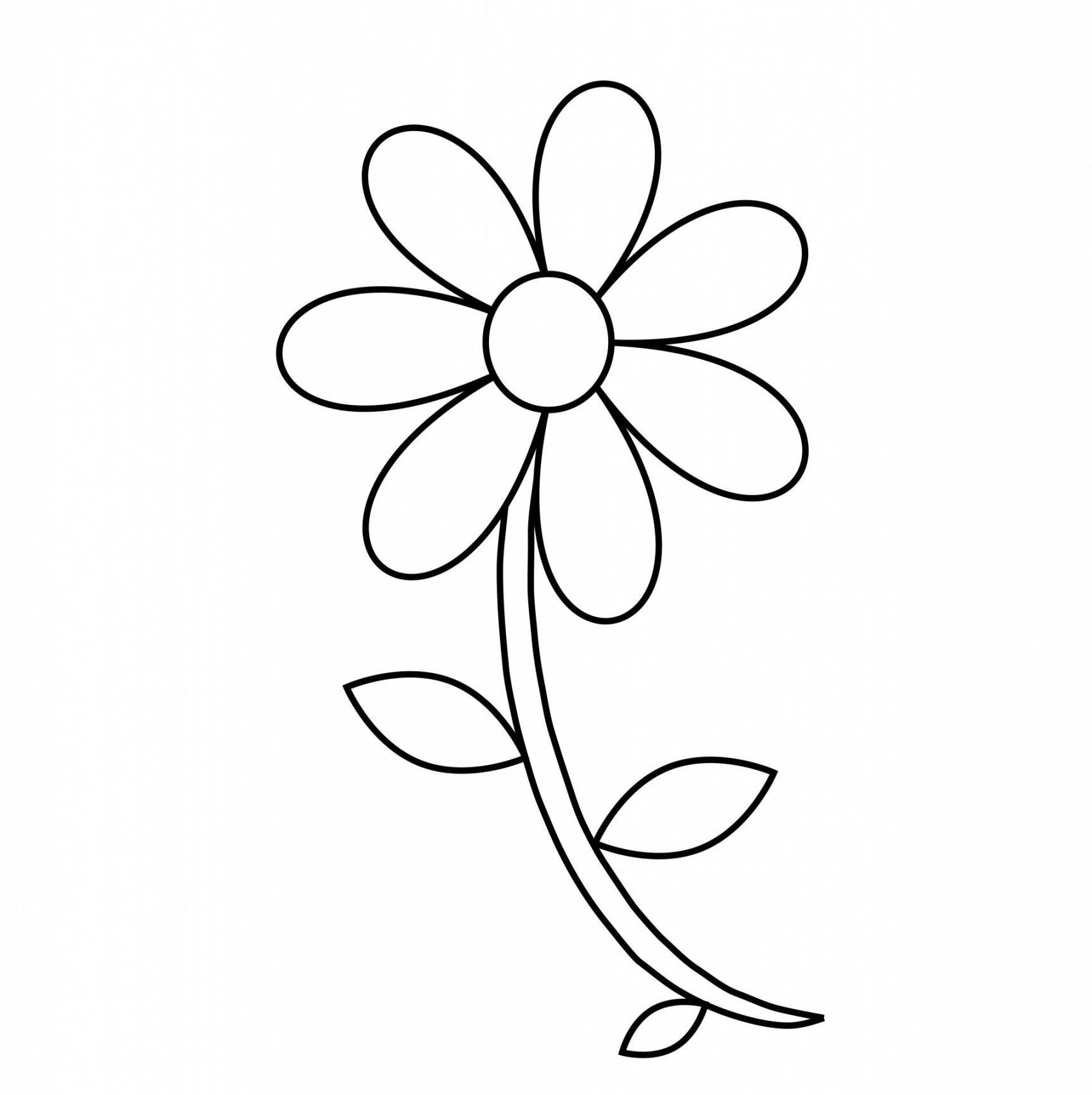 Free Simple Flower Outline, Download Free Clip Art, Free Clip Art