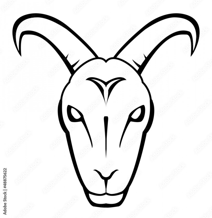 goat face Stock-Vektorgrafik  Adobe Stock