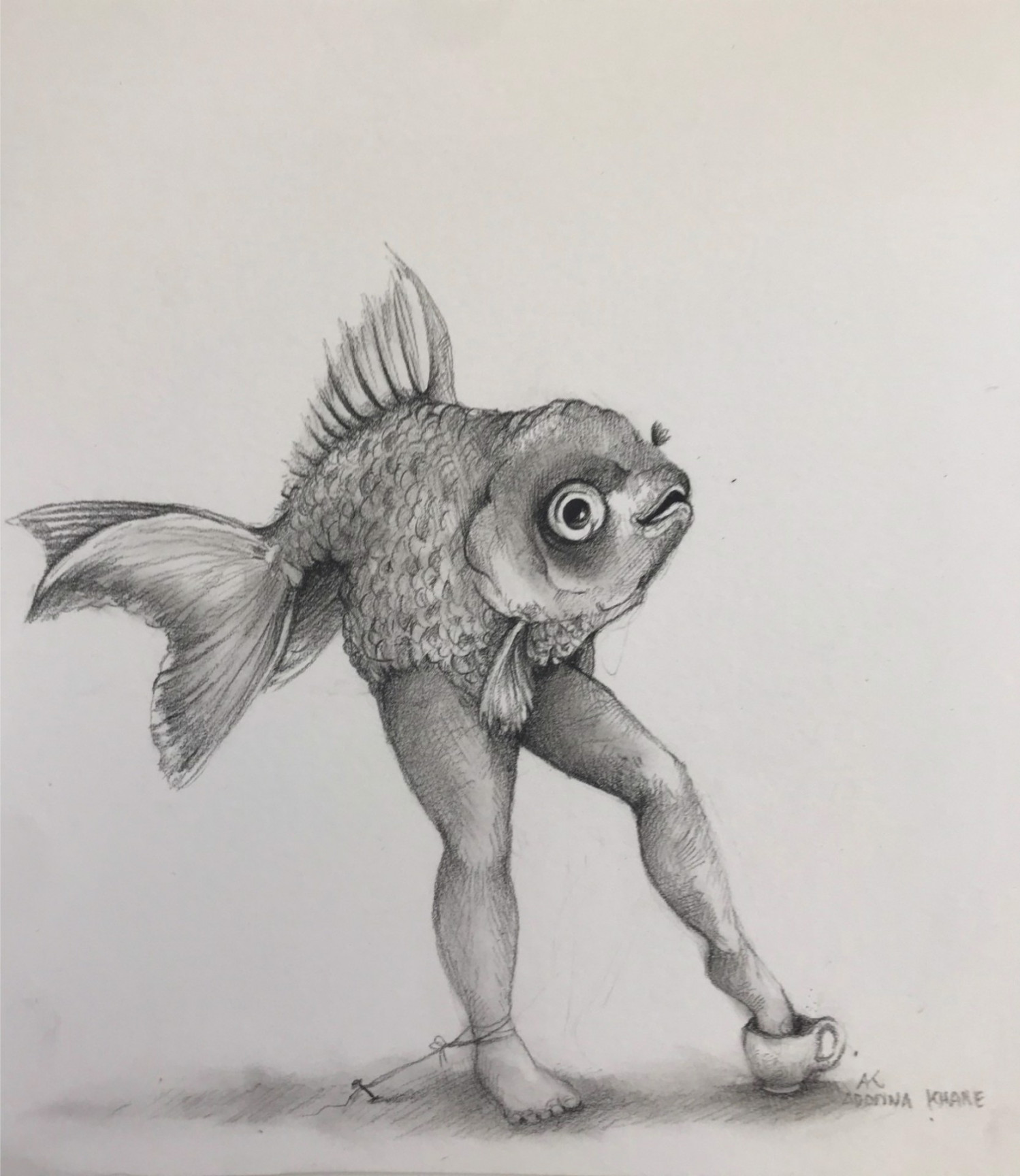 Goldfish with Legs by Adonna Khare  ArtCloud