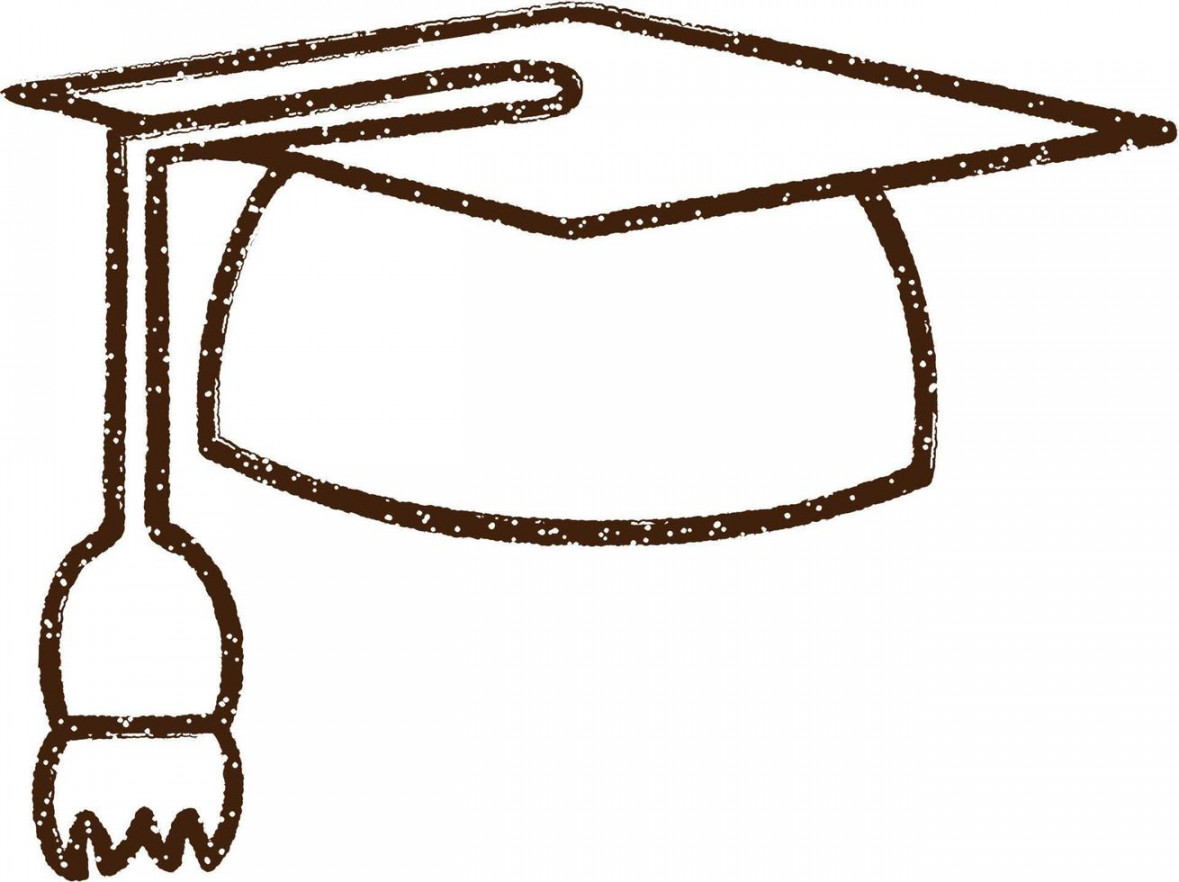 Graduation Cap Charcoal Drawing  Vector Art at Vecteezy