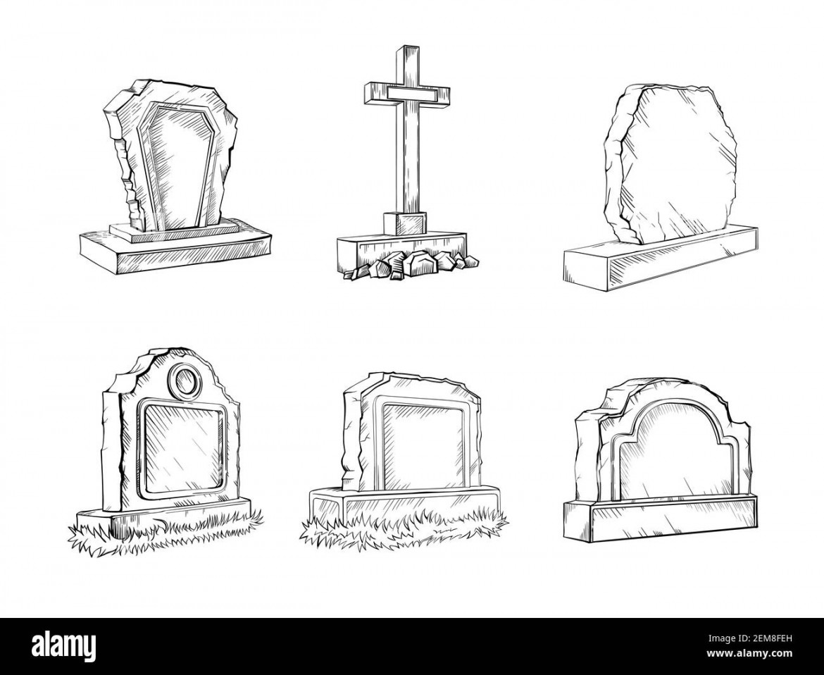 Gravestone illustration hi-res stock photography and images - Alamy