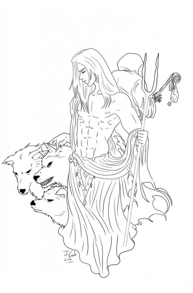 Hades-lineart  Greek mythology art, Greek goddess art, Coloring pages