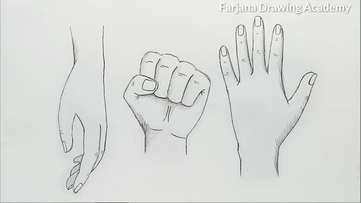 hands drawing tutorial for beginners /  Different Ways