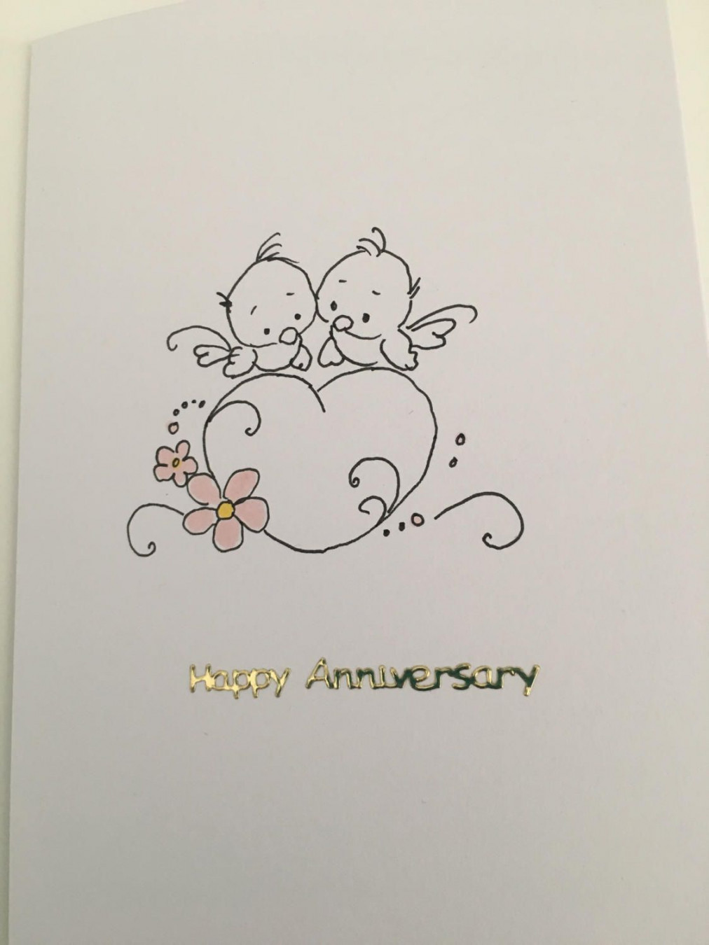 Happy anniversary card - hand drawn by LilyInnovationDesign on