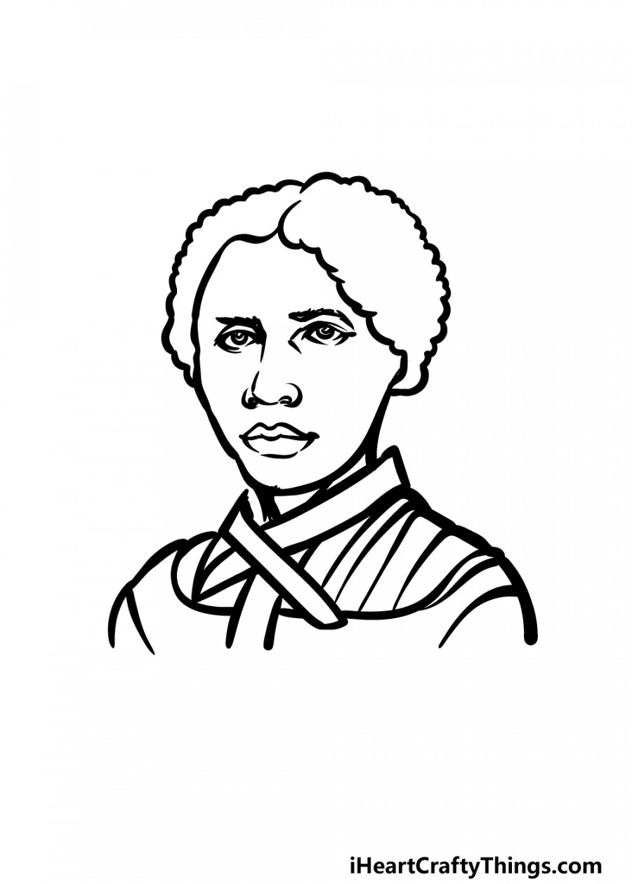 Harriet Tubman Drawing - How To Draw Harriet Tubman Step By Step