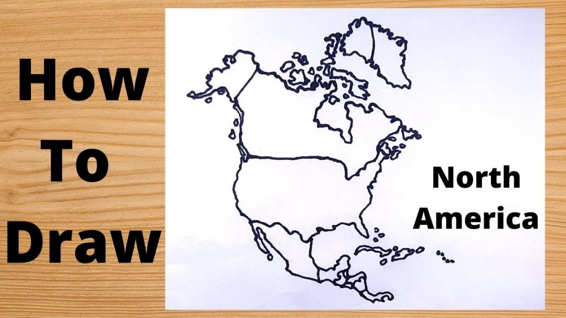 Hidden Trick To Draw The Map of North America Continent