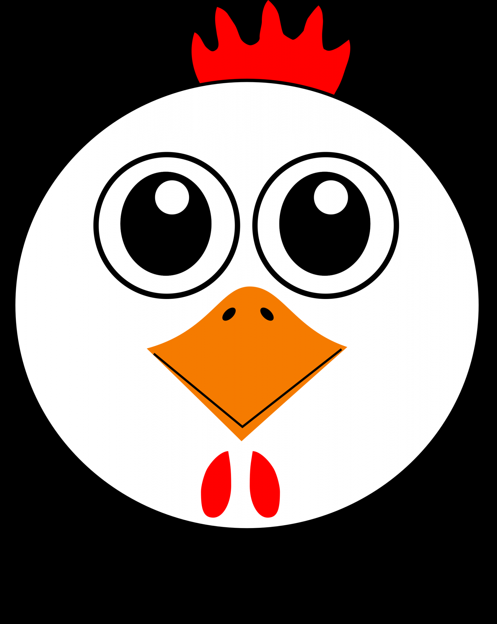 Hilarious Cartoon Chicken with a Comical Expression