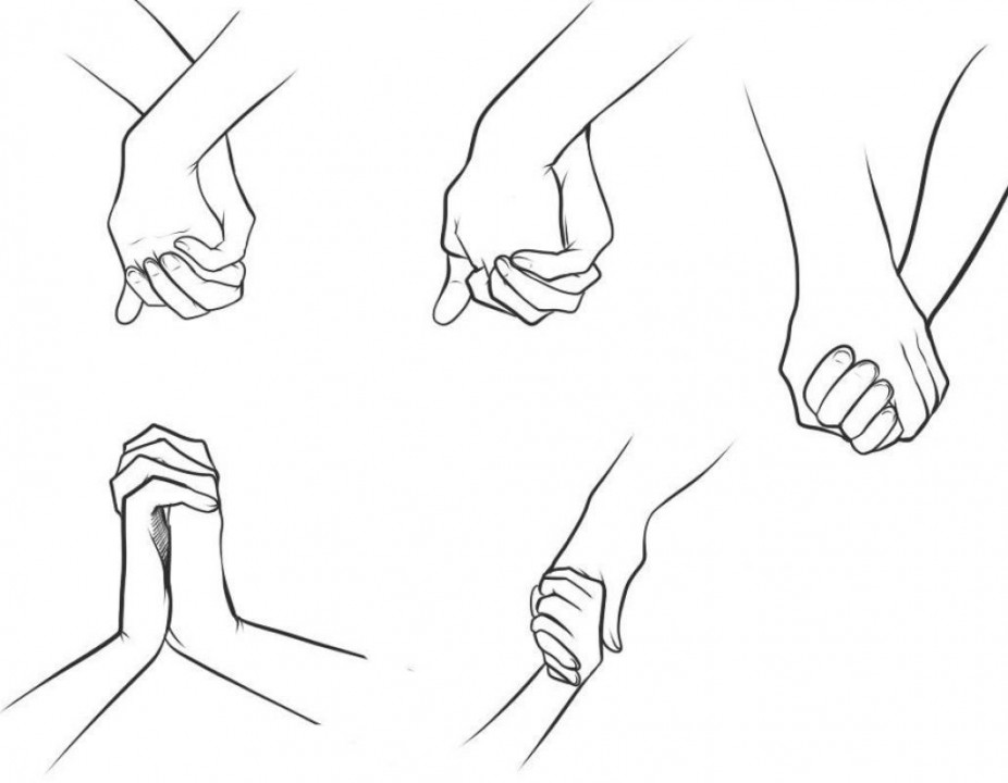 Holding Hands Drawing Reference and Sketches for Artists