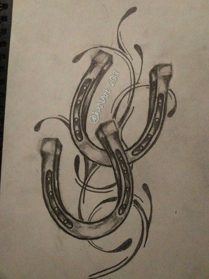 Horseshoe tattoo sketch / drawing by - Ranz  Horse shoe tattoo