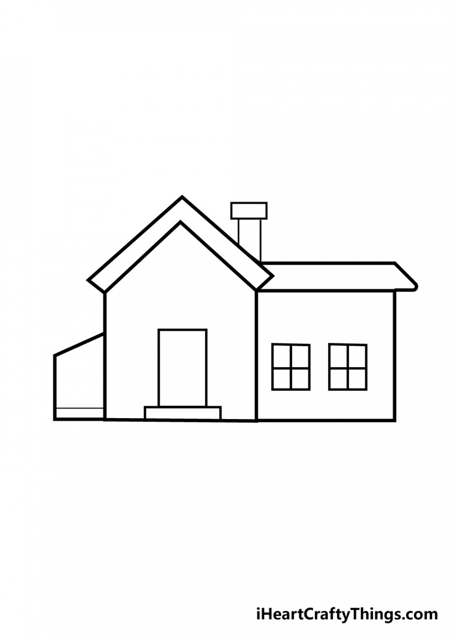 House Drawing - How To Draw A House Step By Step