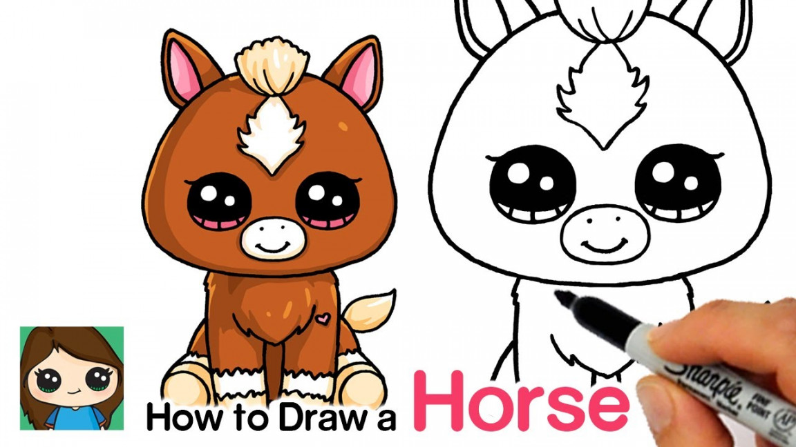 How to Draw a Baby Horse Easy  Beanie Boos