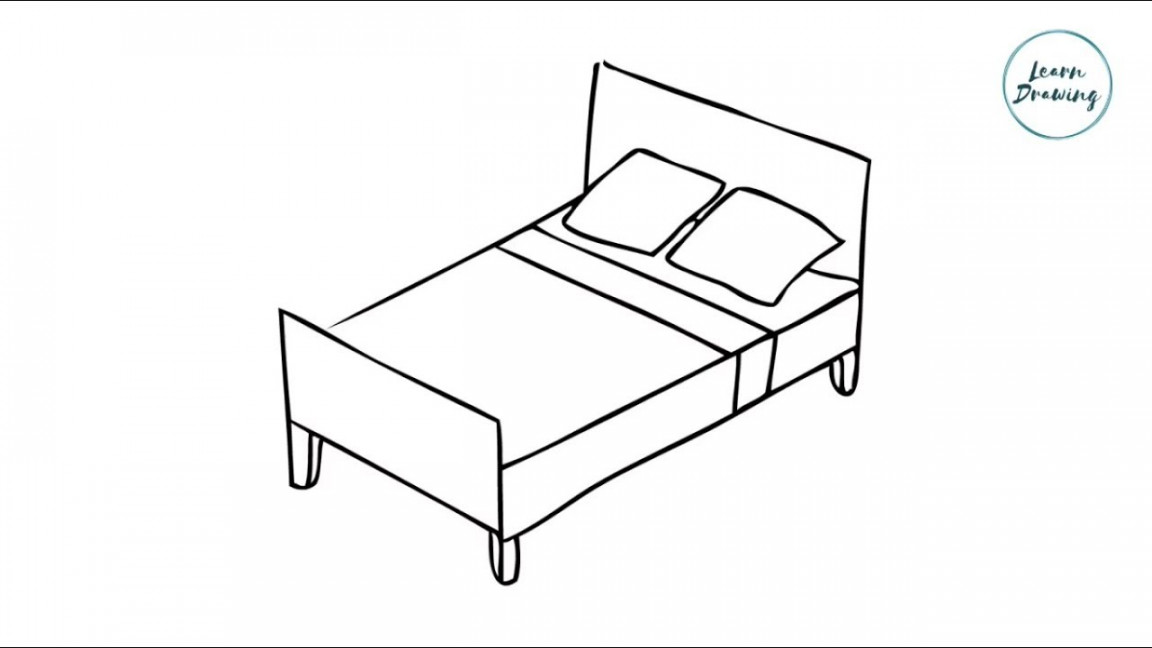 How to Draw a Bed Step by Step Learn Drawing