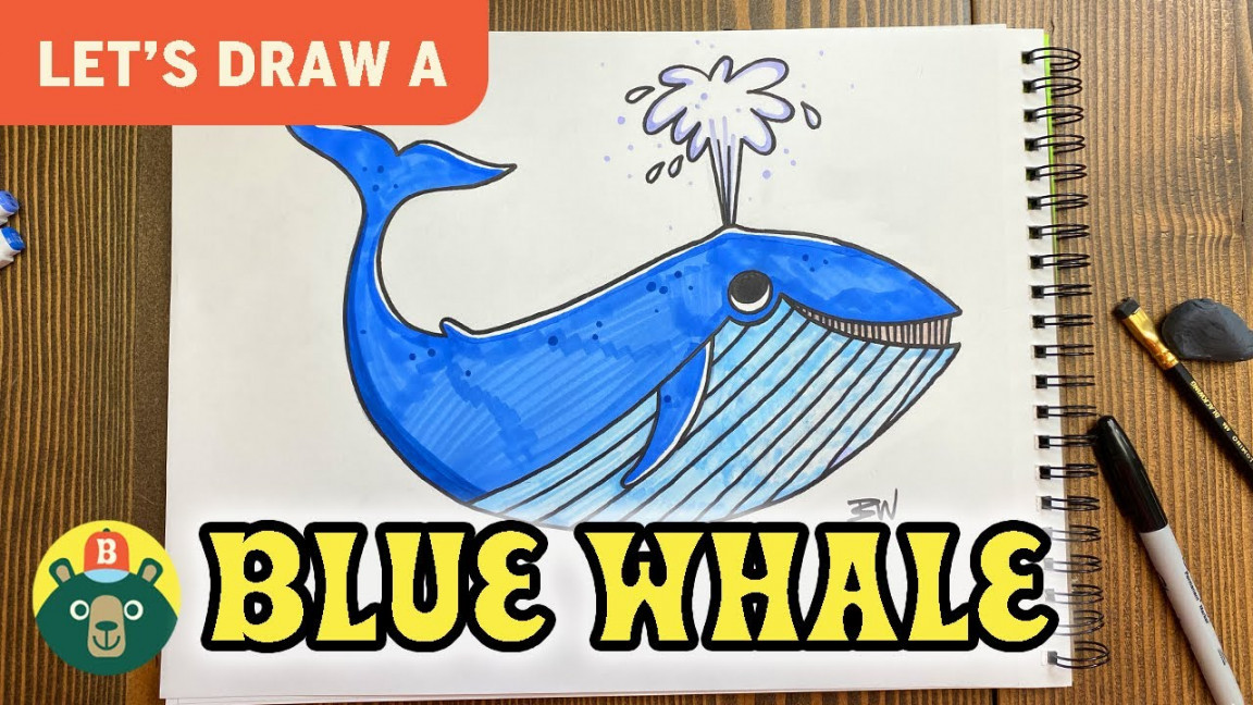 How to Draw a BLUE WHALE! - [Episode ]