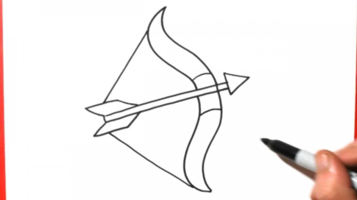 How to Draw a Bow and Arrow  Easy Step by Step Drawing