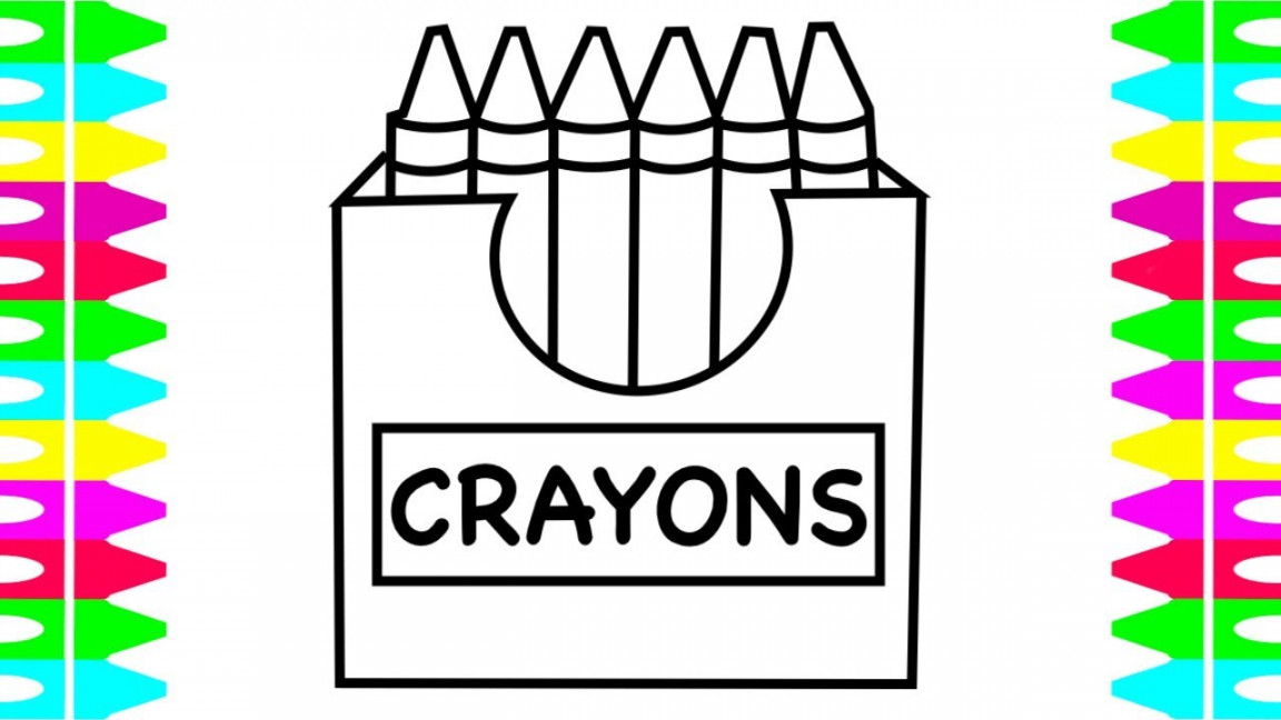 How to DRAW a box of Crayons How to COLOR Crayons Coloring for KidsArt  Colors for Babies Toddlers