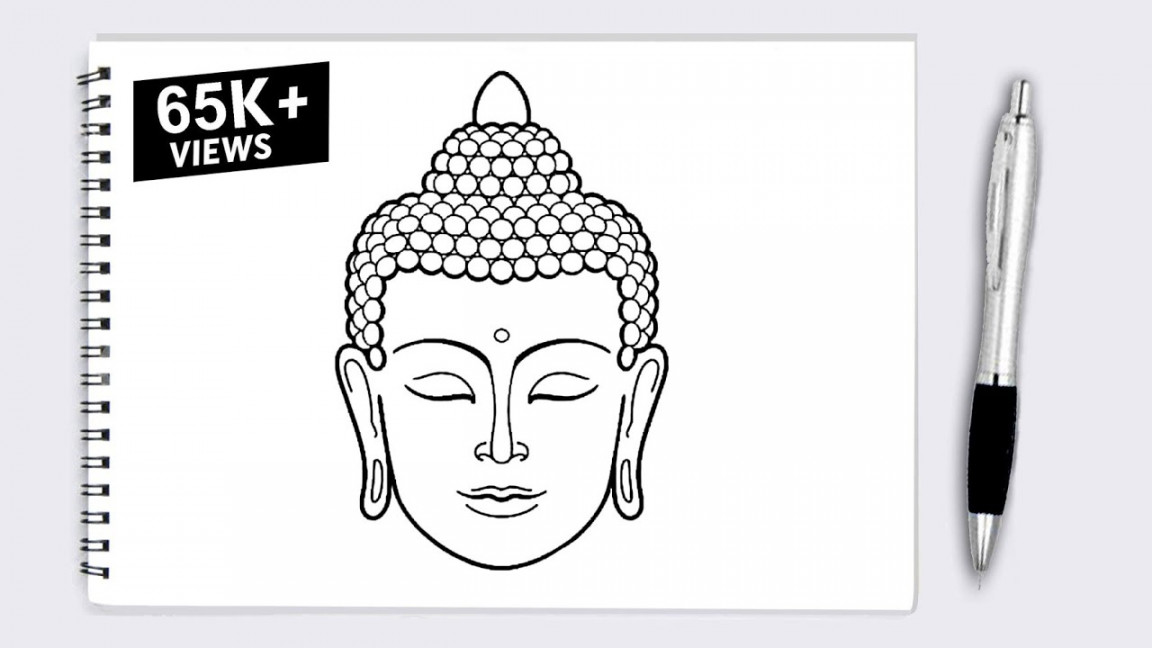 How to draw a Buddha/ gowthama Buddha drawing/buddha drawing step by  step/gowthama Buddha drawing