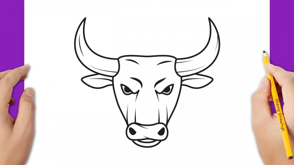 How to draw a bull easy / How to draw an ox easy