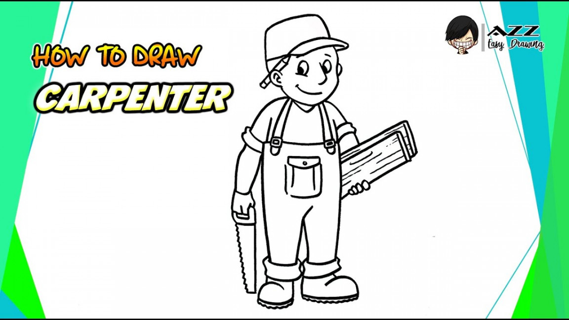 How to draw a Carpenter step by step