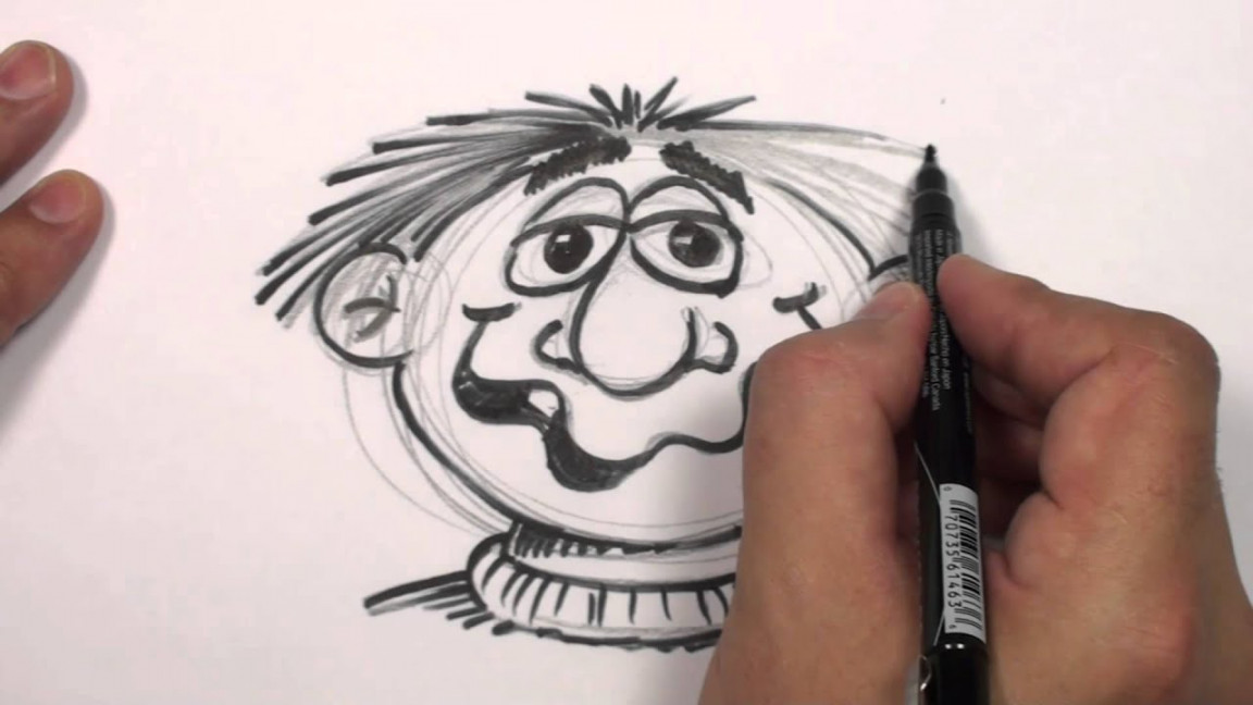 How to Draw a Cartoon Face - Funny Face Drawing Lesson  MAT