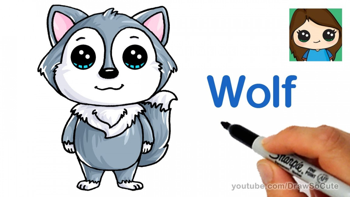 How to Draw a Cartoon Wolf easy