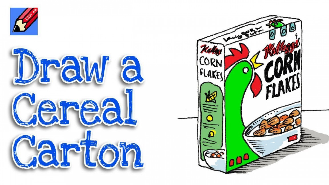 How to Draw a Cereal Packet Real Easy