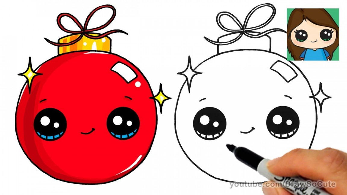 How to Draw a Christmas Ornament Easy and Cute