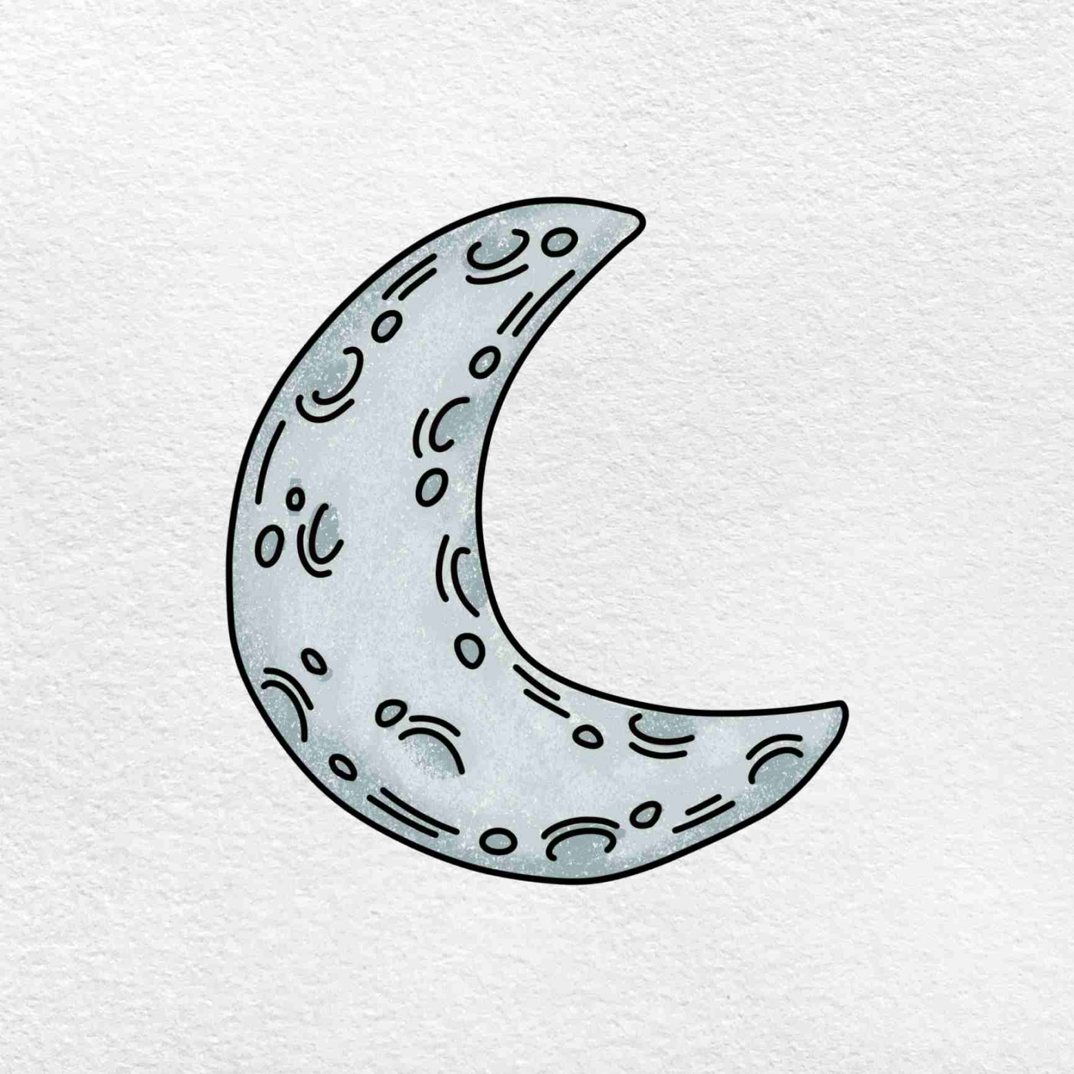 How to Draw a Crescent Moon - HelloArtsy