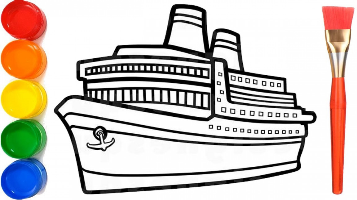 How to Draw a Cruise Ship Easy