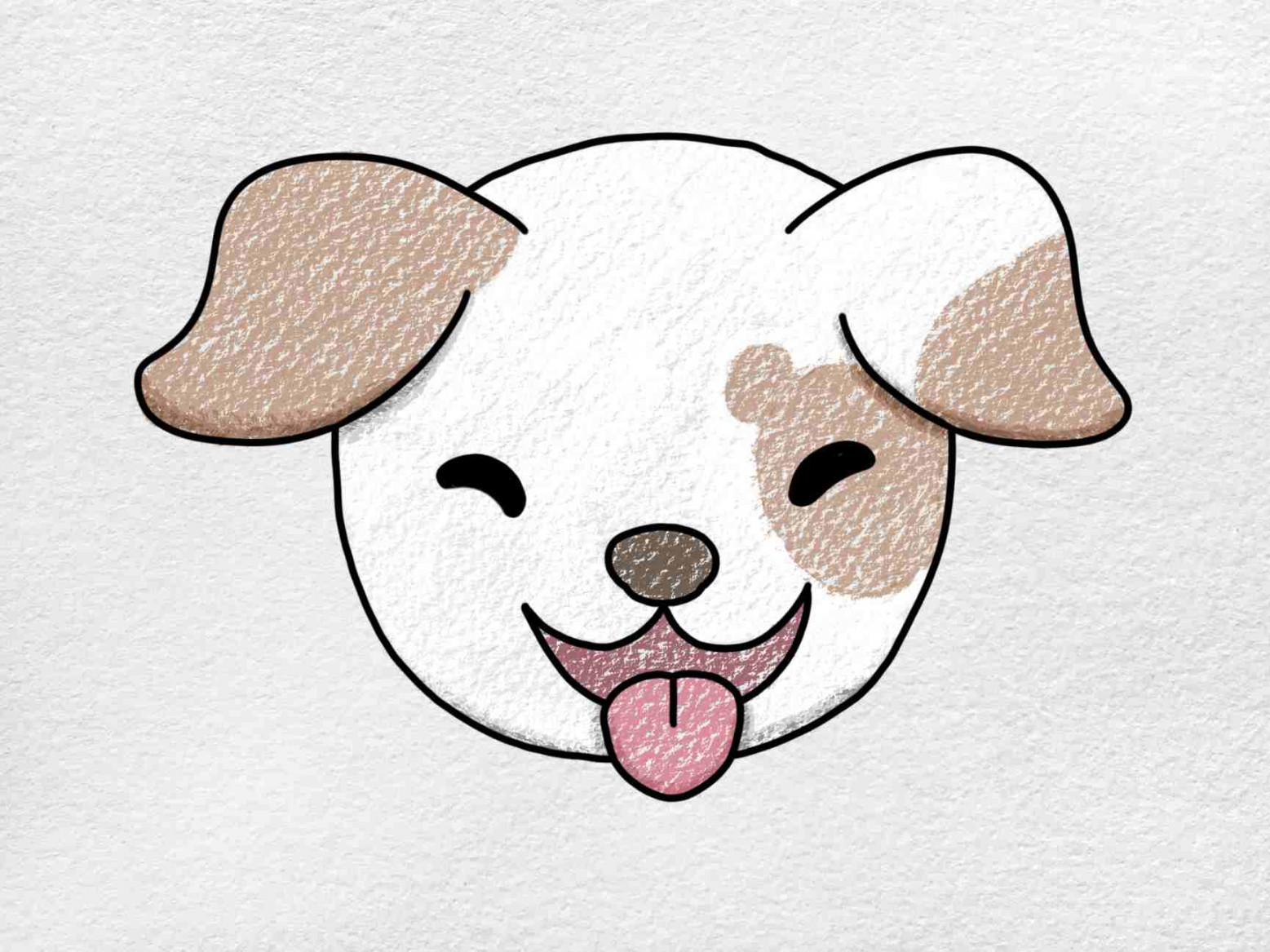 How to Draw a Dog Face - HelloArtsy