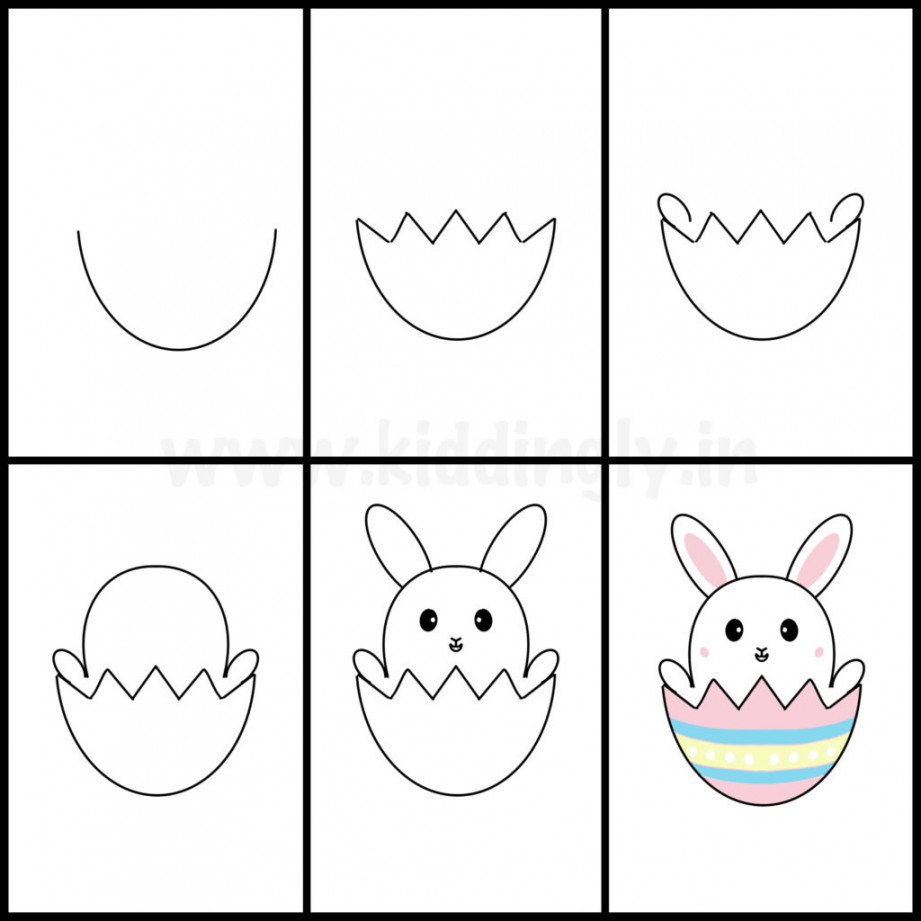 How to Draw a Easter Bunny How to Draw a Cute Easter Bunny Kiddingly