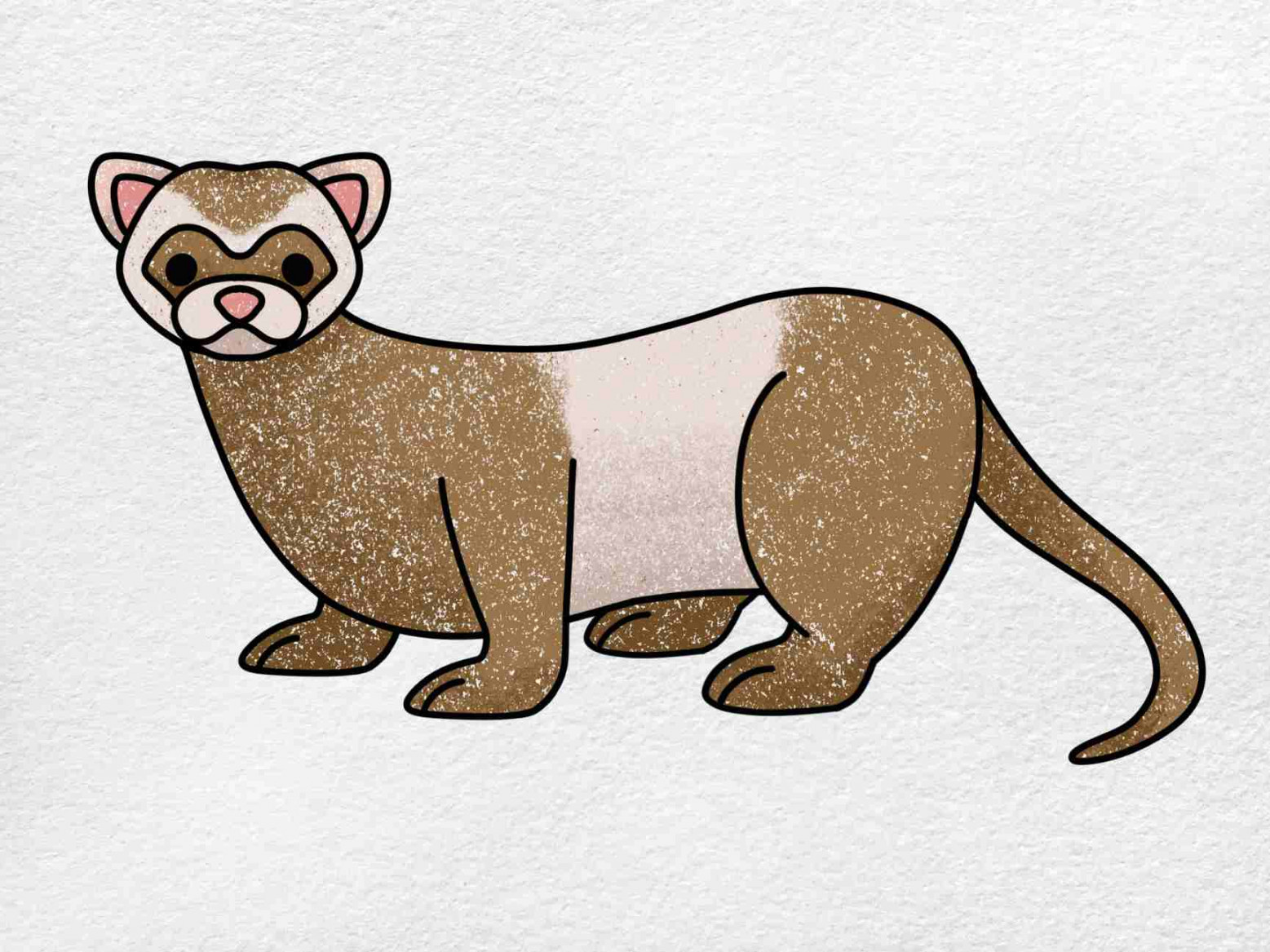 How to Draw a Ferret - HelloArtsy