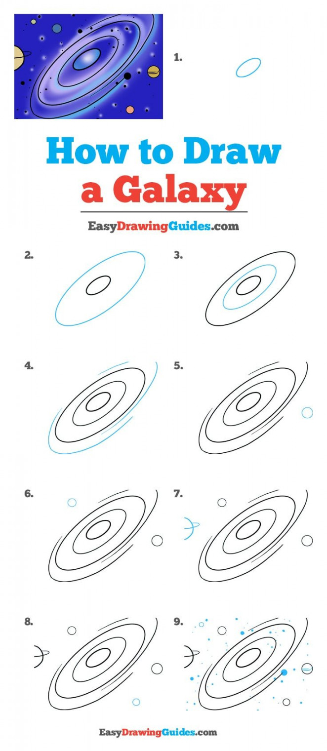 How to Draw a Galaxy - Really Easy Drawing Tutorial  Galaxy