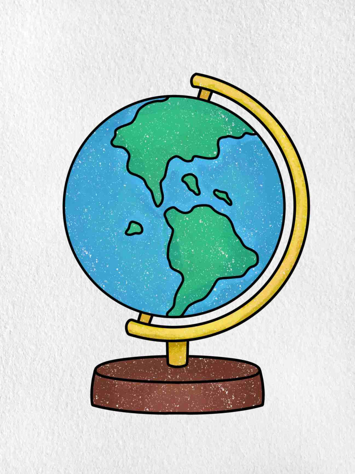 How to Draw a Globe - HelloArtsy