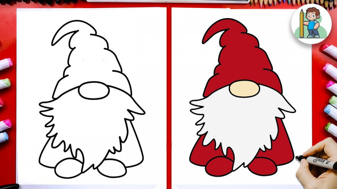 How to Draw a Gnome Step by Step - Easy Tutorial