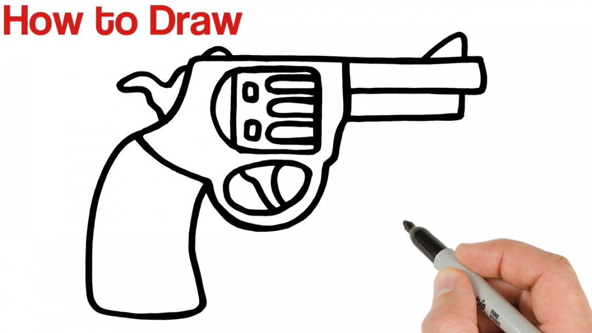 How to Draw a Gun Super Easy