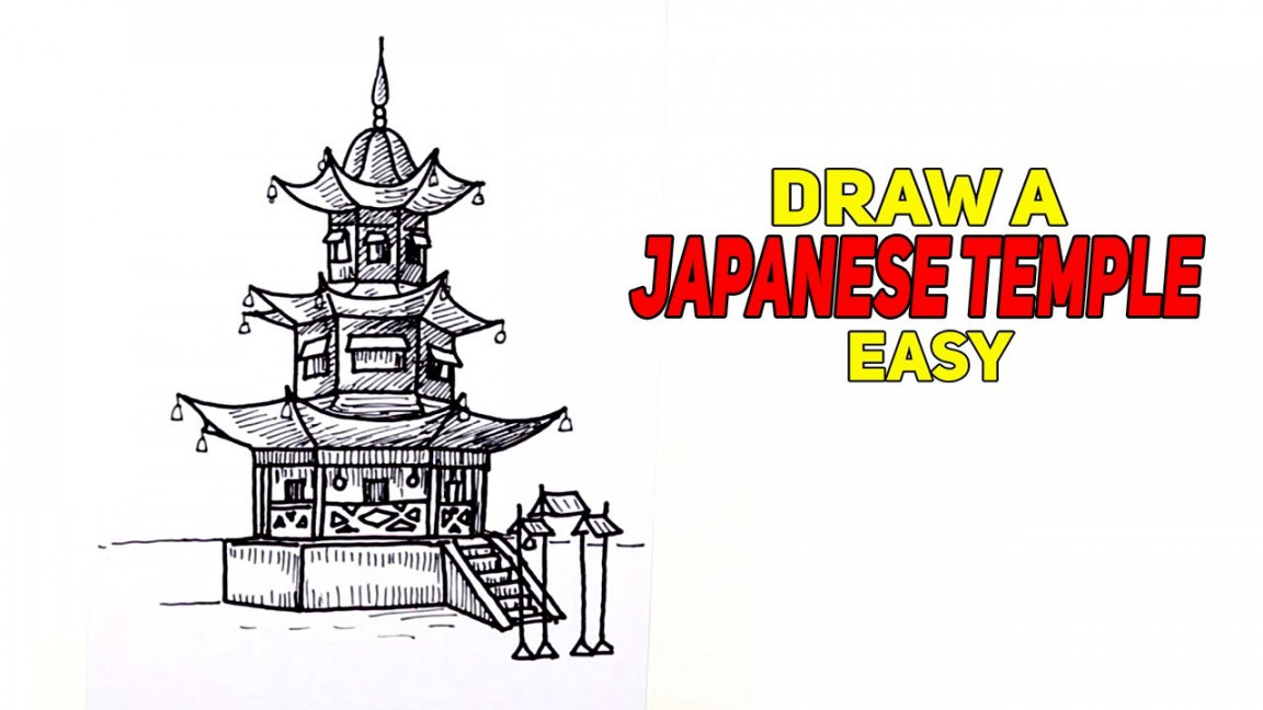 How to Draw a Japanese Temple.