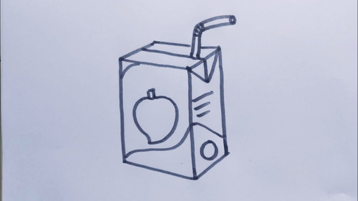 How to draw a juice box easy drawing step by step//Juice box drawing easy  way.