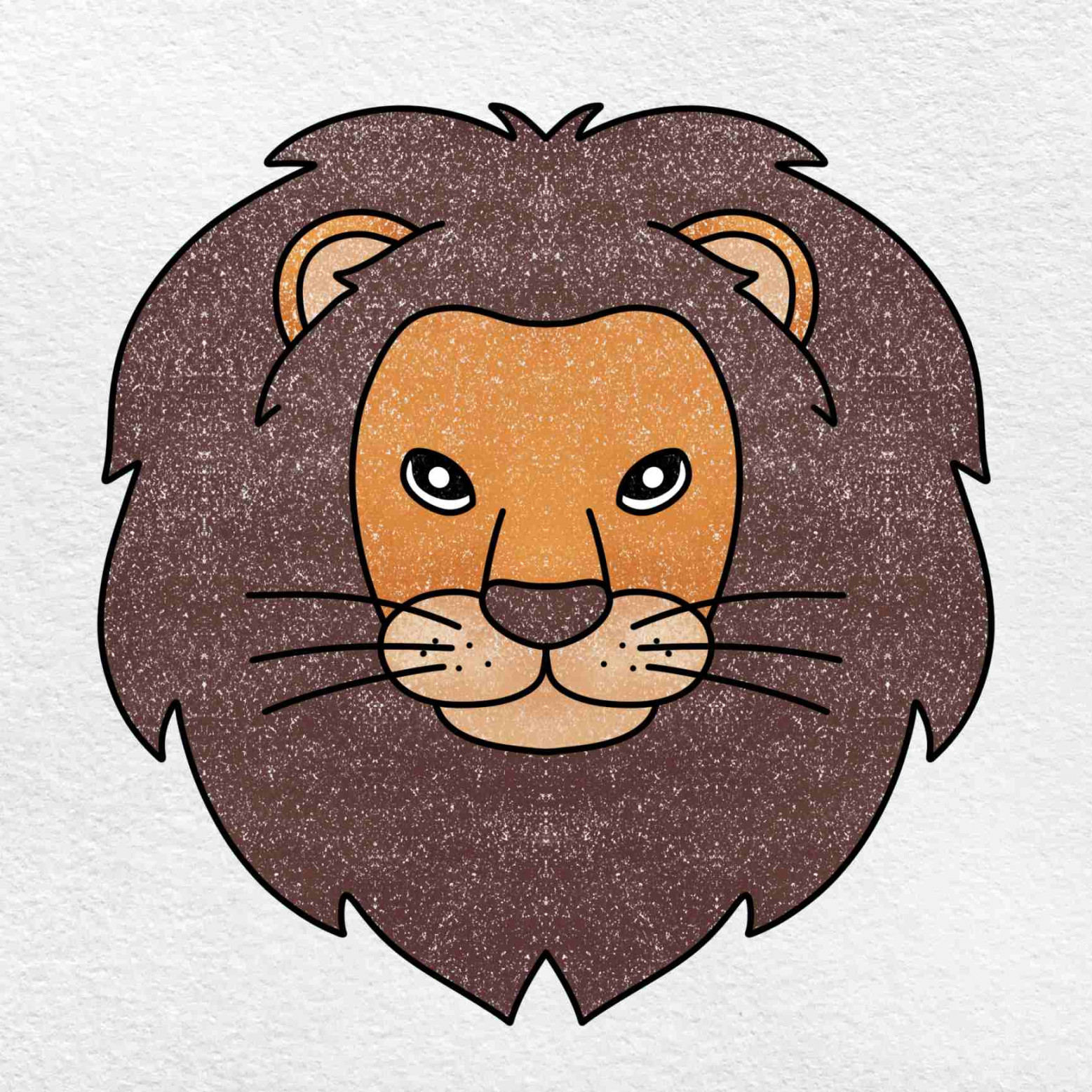 How to Draw a Lion Face - HelloArtsy