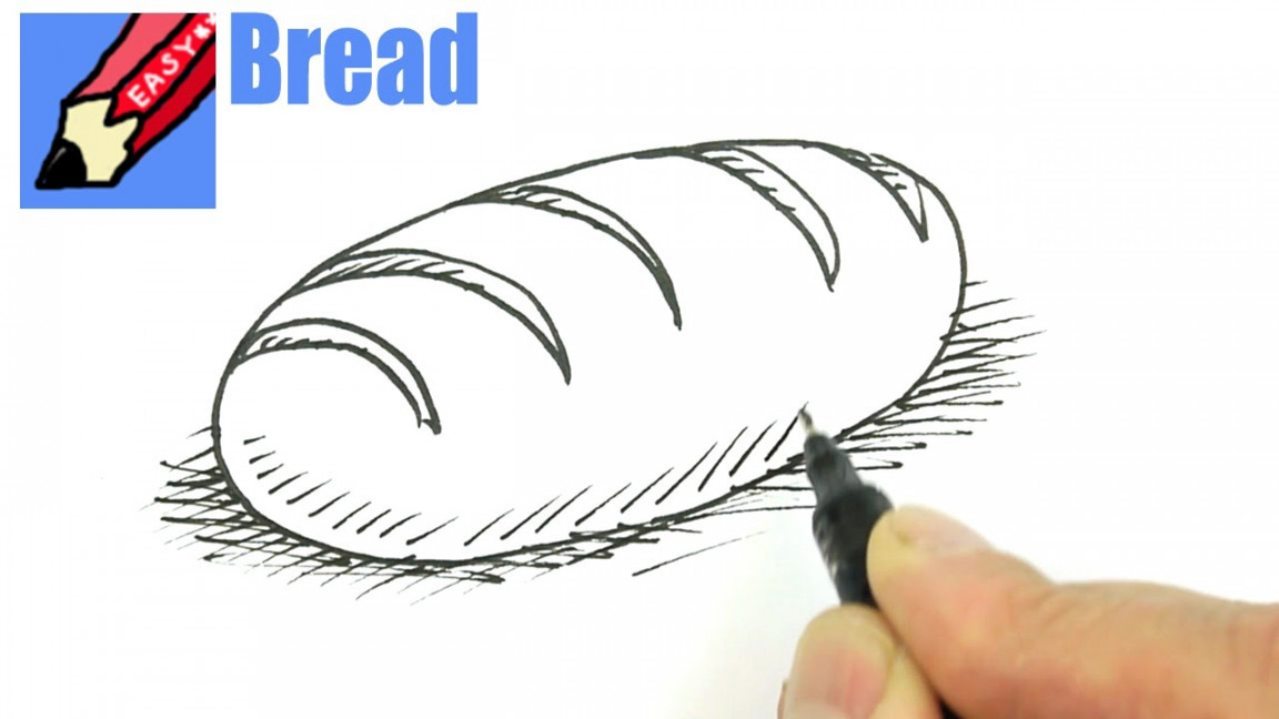 How to draw a loaf of bread real easy