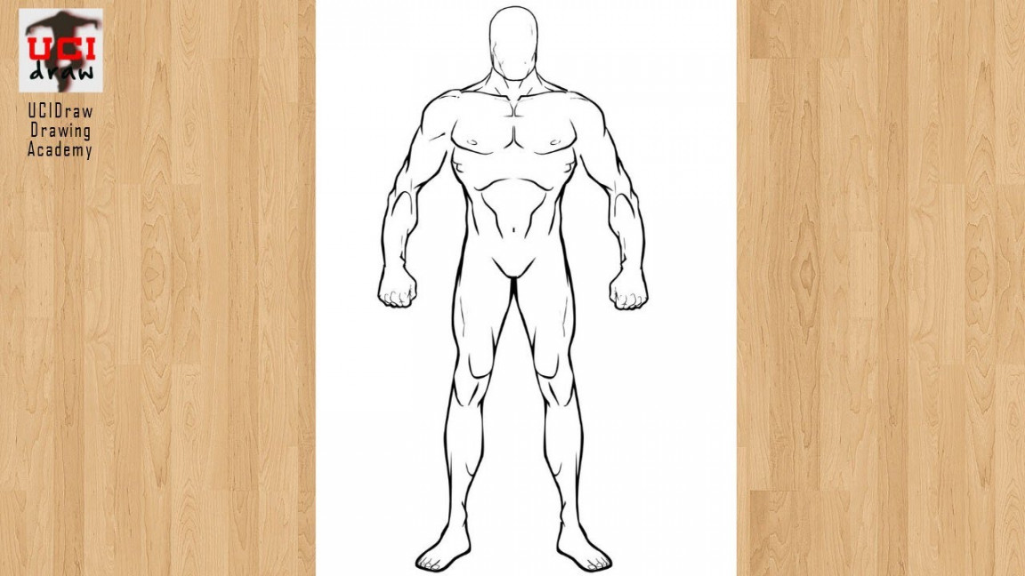 How to Draw a Male Body Sketch  Easy Men Full Body Drawing Step by Step  for Beginners