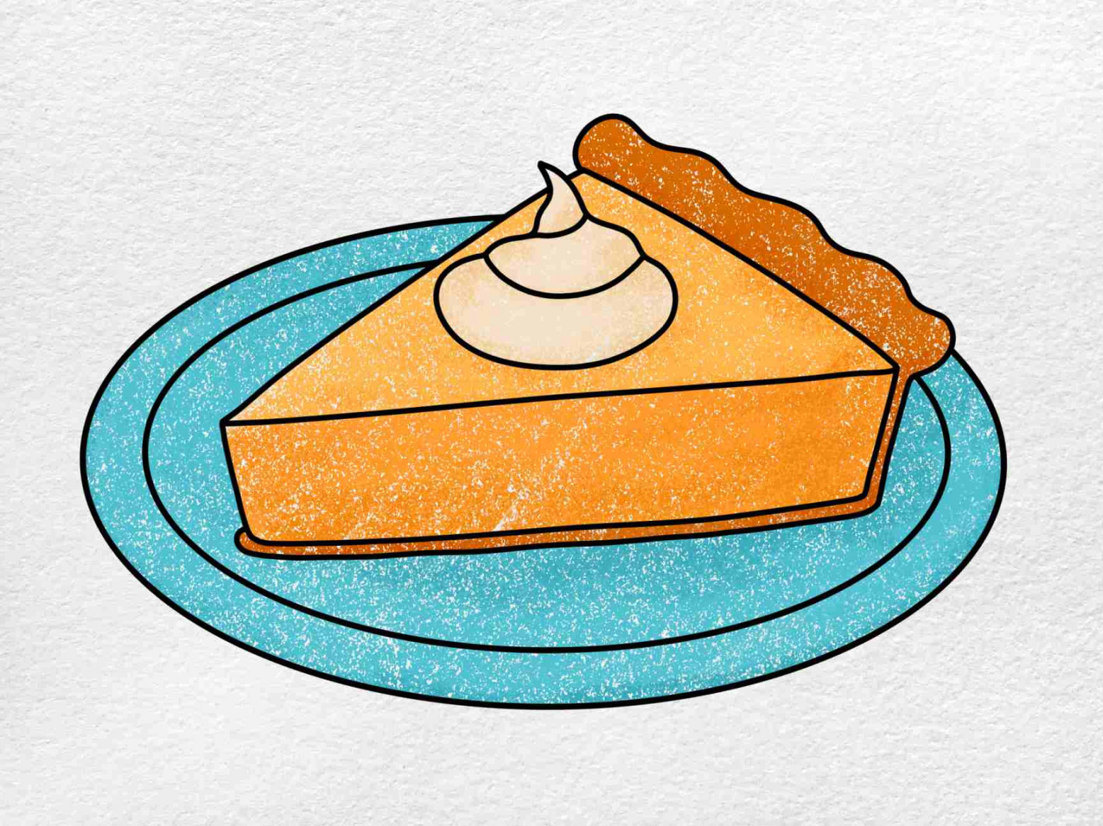 How to Draw a Pumpkin Pie - HelloArtsy