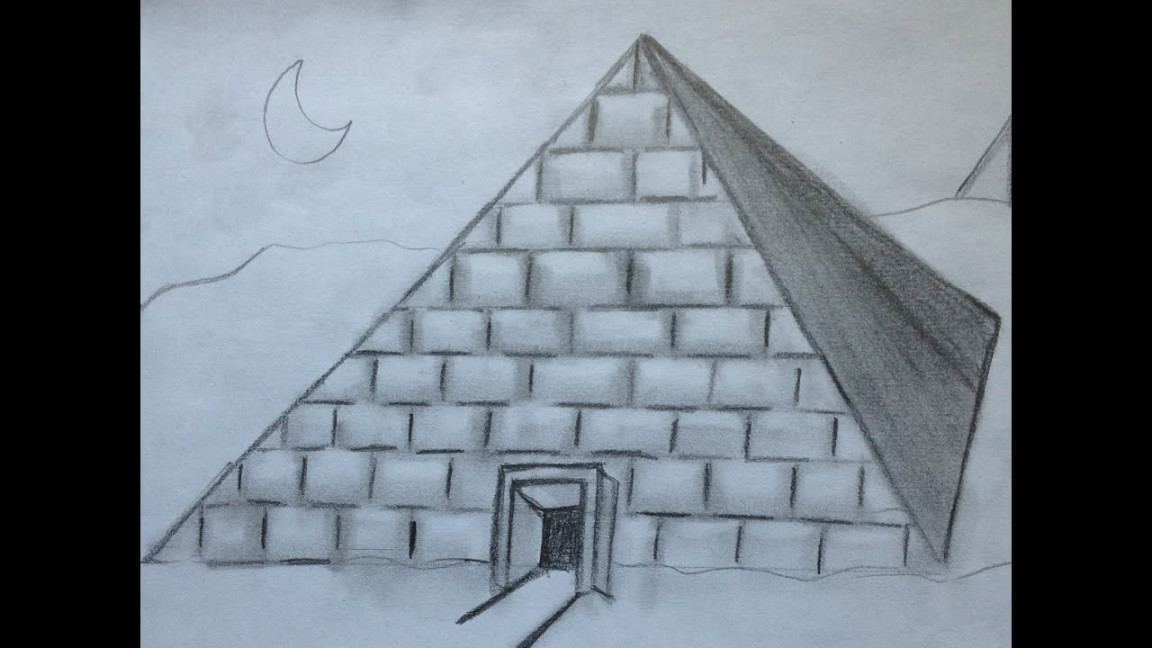 How to Draw a Pyramid For Beginners