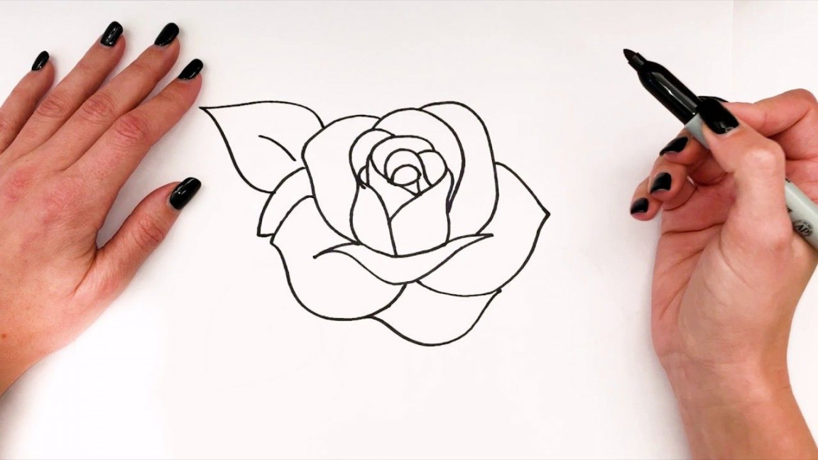 How To Draw A Rose 🌹  Rose Drawing EASY  Step By Step  Super